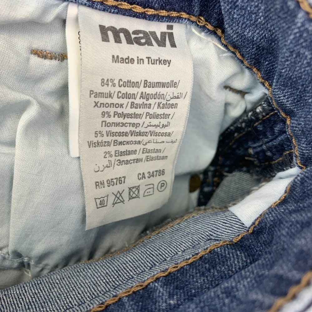 Mavi Jeans Womens 28 (28x26) Blue Side Stripe Stretch Tess High-Rise Skinny - Picture 9 of 14